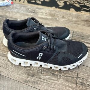 On Running Black and White Athletic Shoes